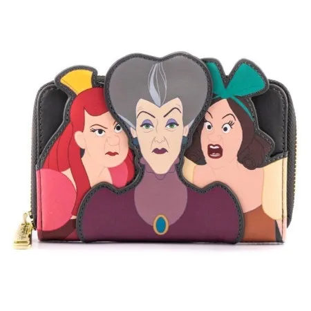 Loungefly Disney Villains Scene Evil Stepmother Aand Step Sisters Zip Around Wallet ( 060622 )