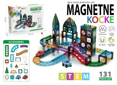 Magnetne Kocke Magnetni konstruktor Magic box 131 deo Magnetne kocke ( SW12767 )