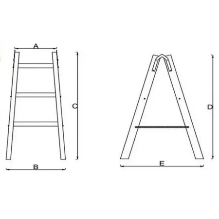 MaxMaster Drvene Merdevine 2x4 135cm ( 1770 )