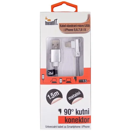 MeanIT USB kabl za smartphone i iPhone, flip 1A