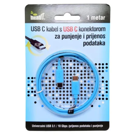 MeanIT USB kabl za smartphone, USB C / USB C, 1 met - KMUSBC2