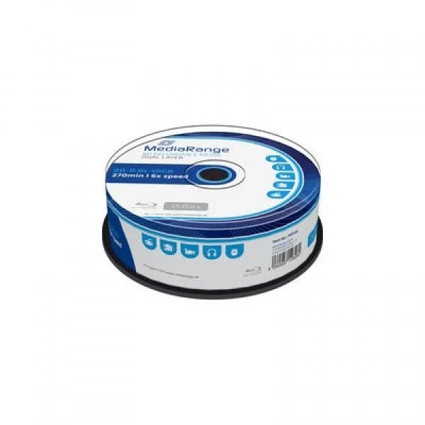 MediaRange 50GB/DL BD-R/6X/25CAKE/MR508 BLU-RAY RW DISK ( 5250MR25/Z )