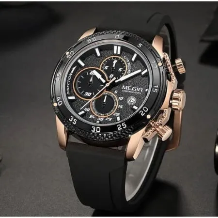 Megir 2211 black gold muški sat
