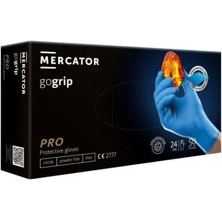 Mercator medical jednokratne rukavice gogrip pro plave bez pudera veličina l ( rp3006300l )