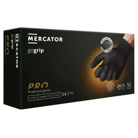 Mercator medical jednokratne rukavice mercator gogrip pro crne bez pudera veličina xxl ( rp3002300xxl )