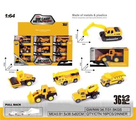 Merx metalni kamiončići 36 pcs ( ms63364 )