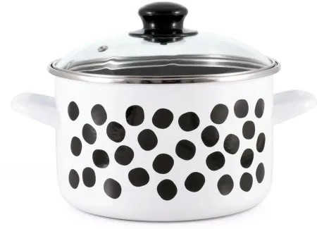 Metalac duboka šerpa Dots&Lines 22cm bela ( 349321 )
