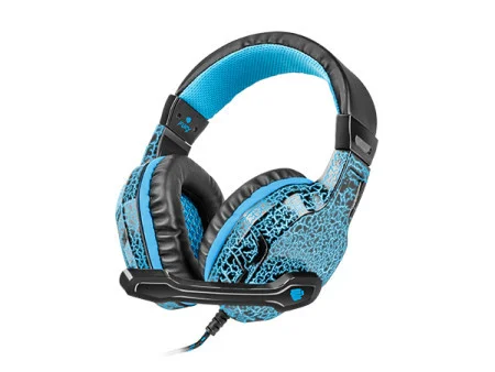 Natec Fury Hellcat gaming headset with volume control, LED backlit black/blue ( NFU-0863 )