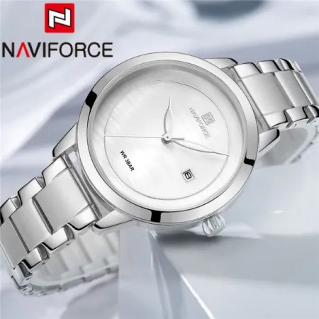 Naviforce 5008 silver ženski sat sa metalnom narukvicom
