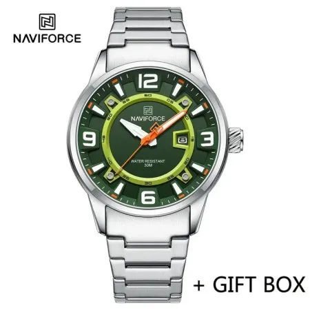 Naviforce nf8044 zeleni muški ručni sat kvarcni mehanizam ( NF8044 ZELENI )