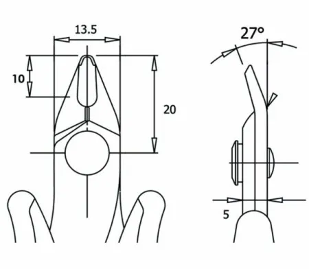 Nedis PG-TRE03NB Klesta za secenje 128mm