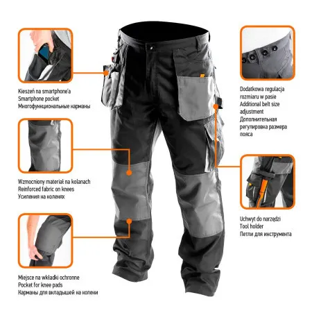 Neo tools pantalone radne sive-NEO M/50 ( 81-220-M )