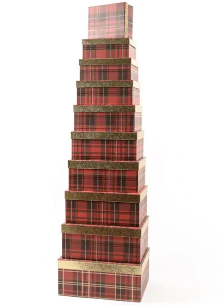 Novogodišnja kutija gold tartan ( 50657 )