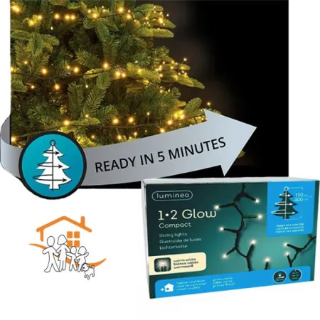 Novogodišnje LED 1-2 glow compact gusce od basic za jelke 150cm 5 nivoa sijalica 400L0 58kgs ( 495400 )