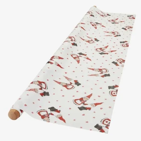 Novogodišnji plastificirani stolnjak 140 cm bela