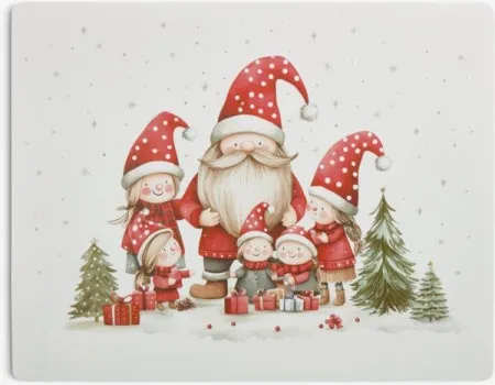 Novogodišnji podmetač 33x42 white/red SDP