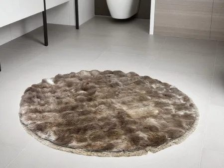 Okrugla Prostirka za kupatilo fi 100cm Braon boja ( VLK000198-braonboja )