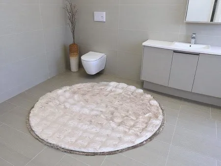 Okrugla Prostirka za kupatilo fi 100cm Roze boja ( VLK000198-rozeboja )