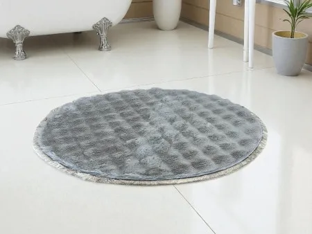 Okrugla Prostirka za kupatilo fi 100cm Svetlo siva boja ( VLK000198-svetlosivaboja )