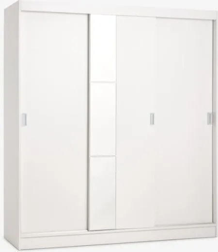 Ormar 179x201 sa ogledalom bela