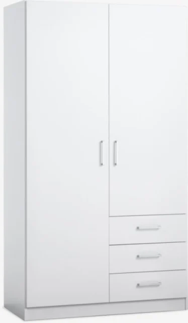 Ormar 97x176 cm kombinacija bela