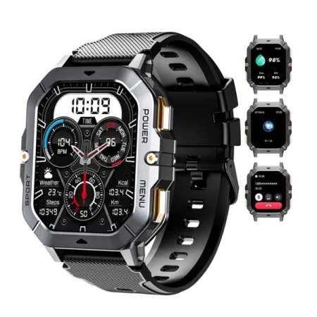 Oukitel 170456 BT101 crni Smart Watch Military 410mAh/Heart rate/SpO2/Blood Pressure/Accelerometer/eSIM