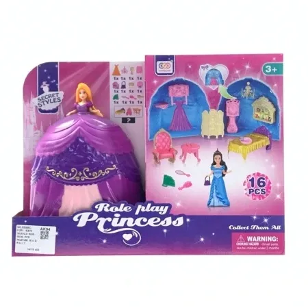Ozzo carriage lutka set bal za princeze ljubičasta haljina ( 858379 )