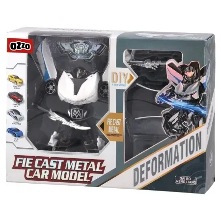 Ozzo diecast igračka robot transformers bugati bela ( 885181 )