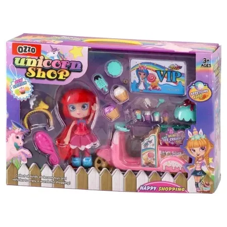 Ozzo unicorn shoplutka set lutkica i skuter ( 858711 )