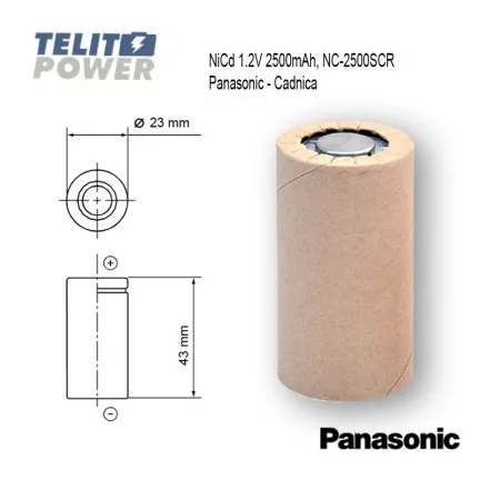 Panasonic NiCd SC 1.2V 2500mAh NC-2500SCR cadnica ( 1572 )