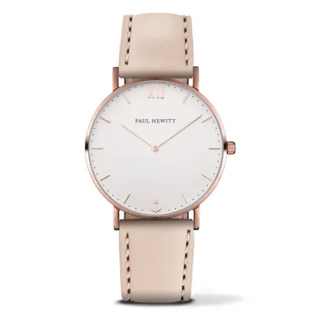 Paul hewitt sailor line beli roze zlatni ručni sat sa bež kožnim kaišem ( ph-sa-r-st-w-22s )