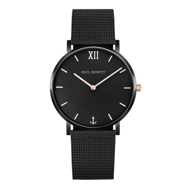 Paul hewitt sailor line black sunray crni ručni sat sa crnim pancir kaišem ( ph-sa-b-bsr-4s )