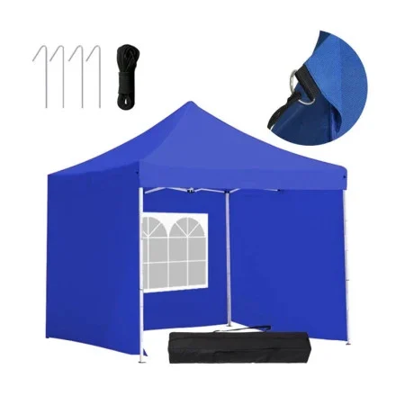 Paviljon sa mehanizmom 3x3m plavi tri stranice torba ( 1231 )