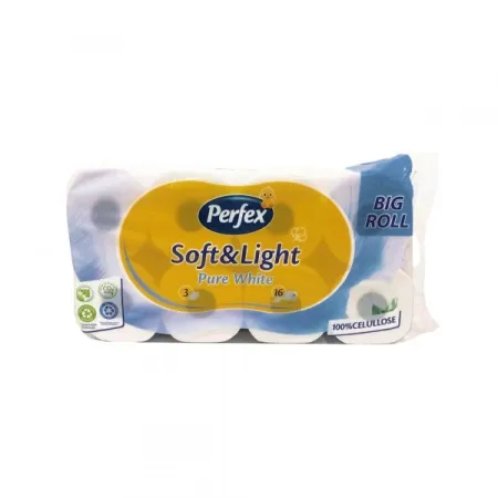 Perfex Toalet papir Soft &amp; Light 3sl. 1/16 ( K554 )