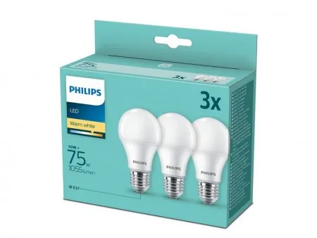 Philips PS728 LED 10W (75W) A60 E27 WW FR ND 3PF/6 DISC