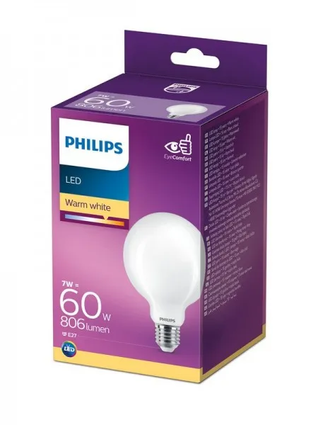 Philips PS743 LED classic 7W (60W) G93 E27 WW 2700K FR ND RFSRT4