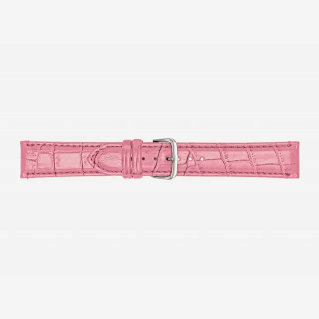 Pink rozi poletto faux-leather alligator grained kožni kaiš za sat ( 549/16.22 )