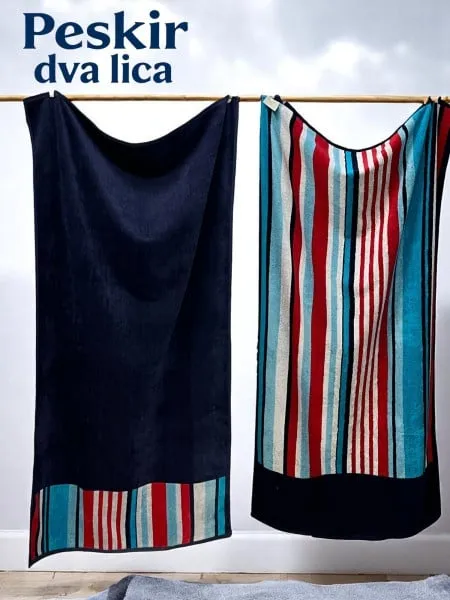 Plažni peškir Dva Lica 86x163 cm Dezenirana boja ( VLK000668-dvalicateget )