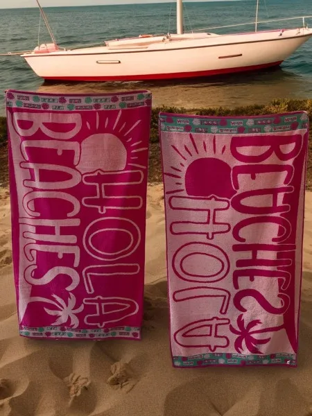 Plažni peškir Pink Hola Beaches 86x160cm ( VLK000668-pinkhola )