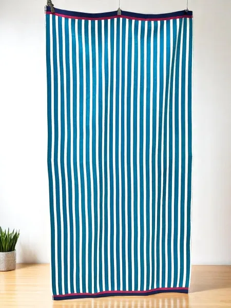 Plažni peškir “Plave linije“ – 100% pamuk – 160x80 cm A53 ( VLK000668-plavelinijea53 )