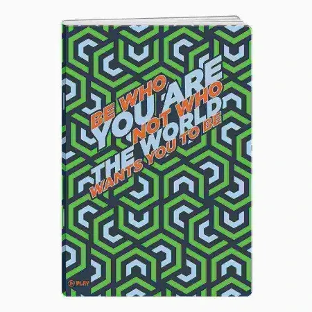Play premium metalik sveska 40 lista geometric - odaberite motiv be who you are a4 karo ( B2C01197 )