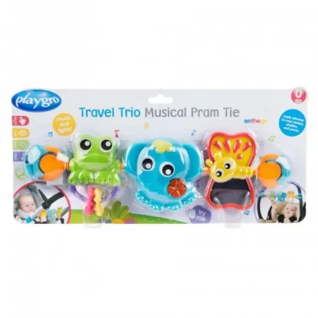 Playgro igračka za sedište, žaba, slonče i leptir ( A072978 )