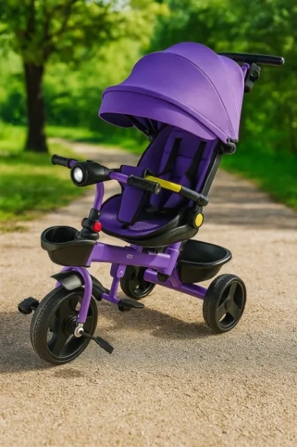 Playtime trcikl za decu sa rotirajućim sedištem koje se obara 4001 ljubicasti