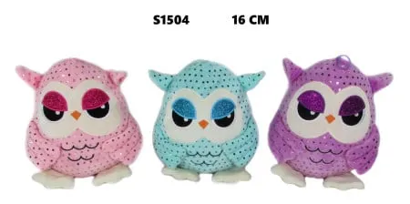 Plišana igračka pospana sova 16cm ( 155108 )