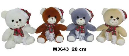 Plišani meda sa kapicom i šalom 20cm ( 161192 )
