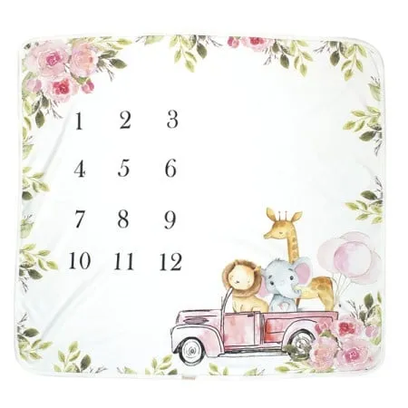 Podloga za slikanje bebe fun safari- mleko bela ( BD1402 )