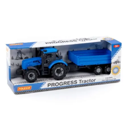 Polesie Traktor na frikciju sa prikolicom za decu Progress Plavi ( SW12125 )