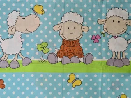 Posteljina 160X110cm - green sheep ( 7505 )