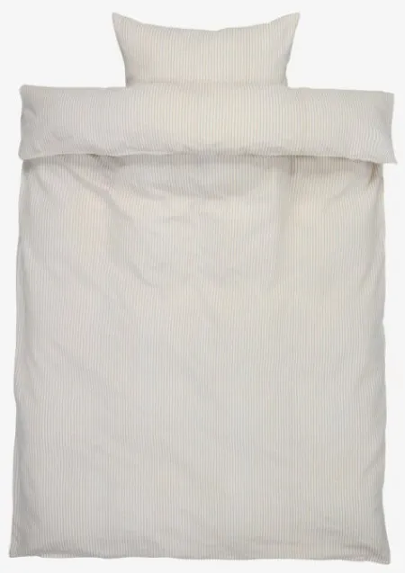 Posteljina krep 140x200 bela/bela kafa
