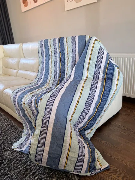 Prekrivač 190x190cm mikrofiber blue/yelow ( VLK000438-blue/yelow )
